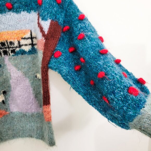 Vintage Susie Lee The Covent Garden Collection Hand Knit Bobble Mohair Sweater - Picture 8 of 10